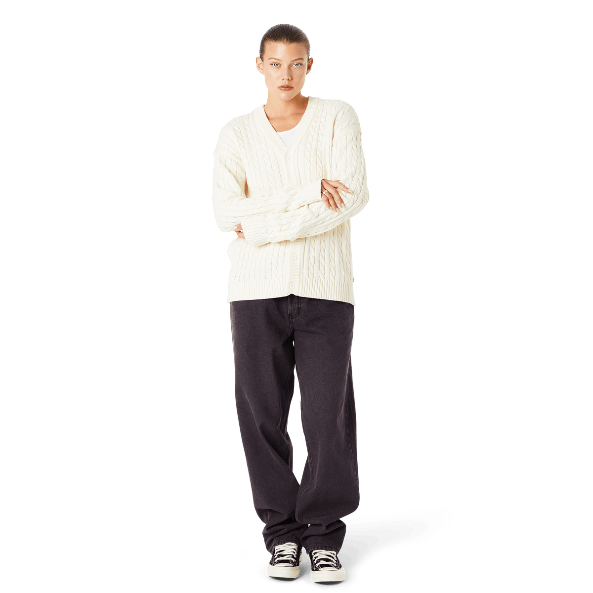 Triple Triangle Jacquard Cardigan