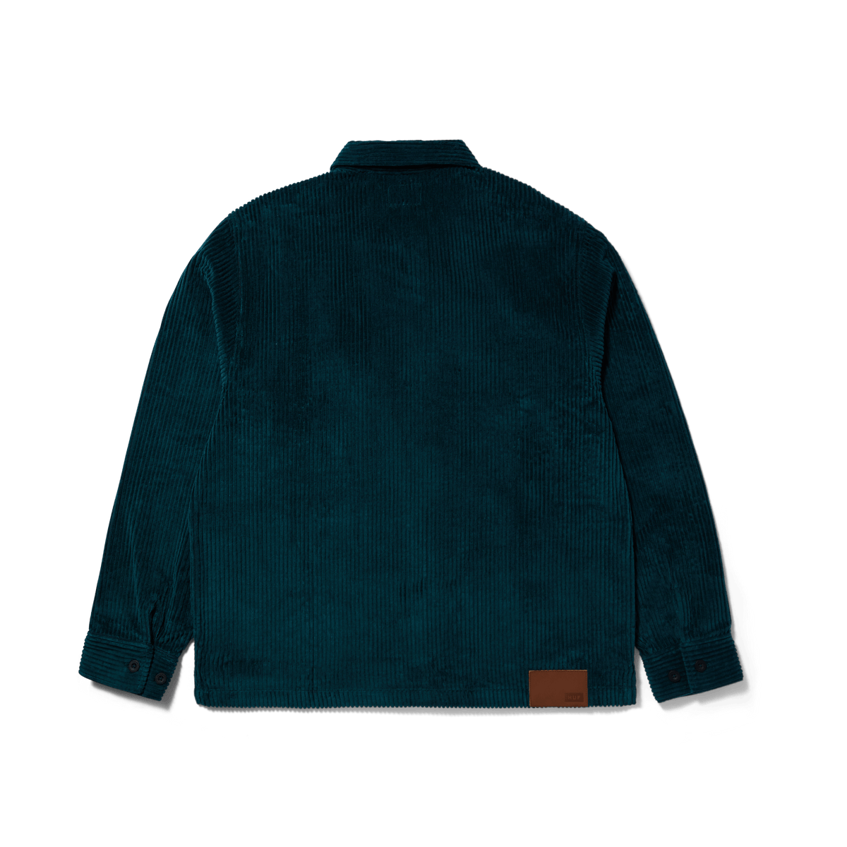 Two Tone Corduroy Zip Shacket