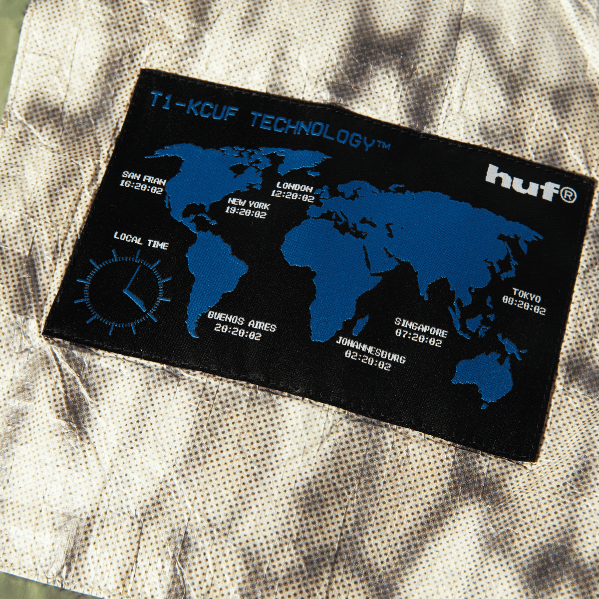 89 Warped Camo Tyvek Puffer