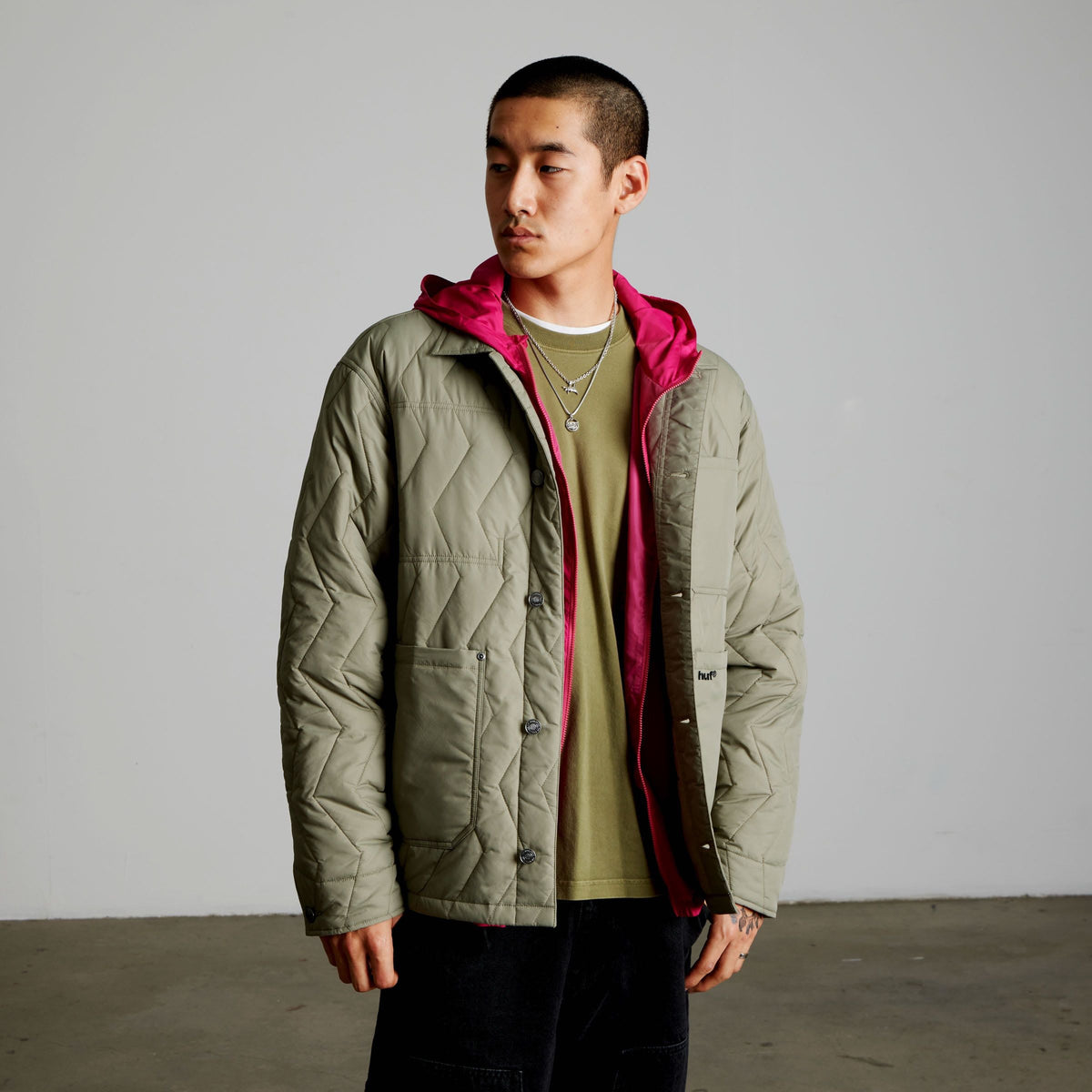 Zig Zag Quilted Chore Jacket