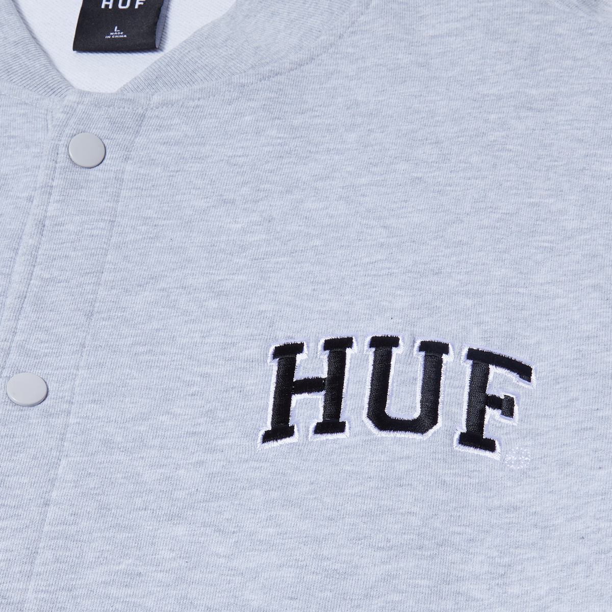 Huf Athletic Cardigan Sweater Heather Grey