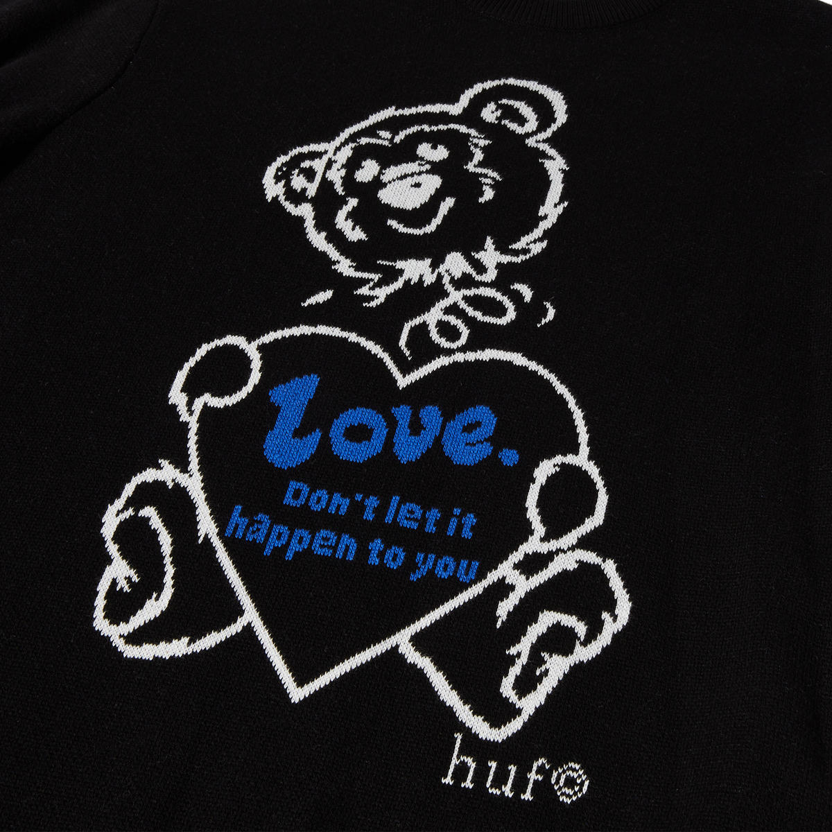 Huf Bad News Crewneck Sweater Black