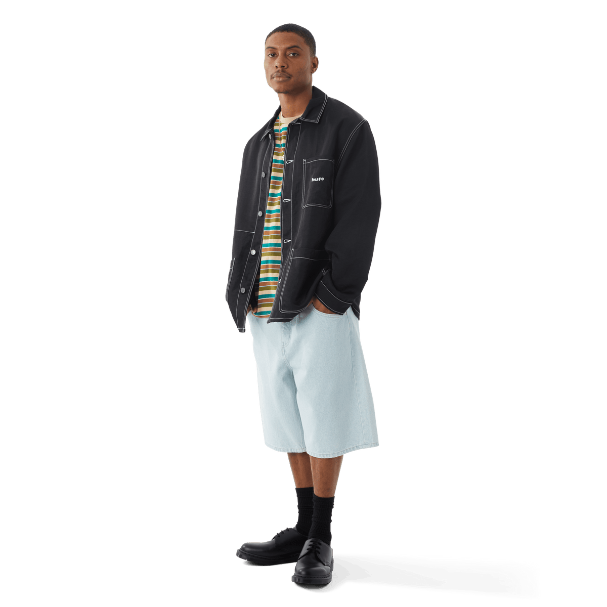 Contrast Nylon Chore Jacket