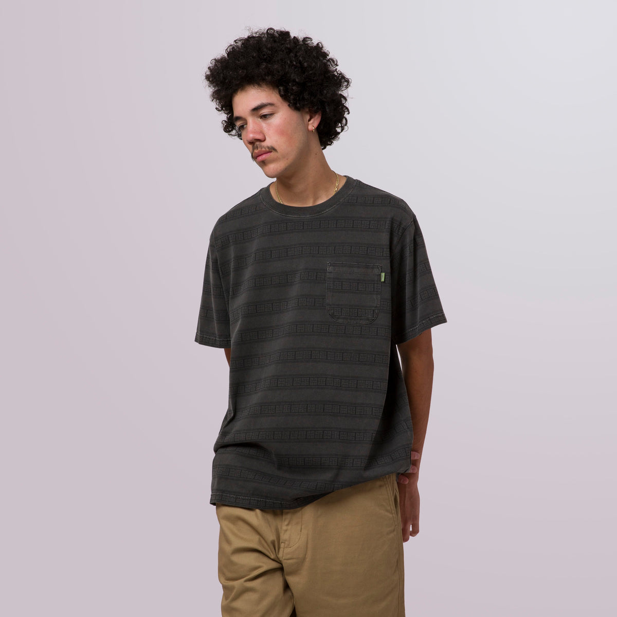 HUF Cooper Stripe Knit Top Black