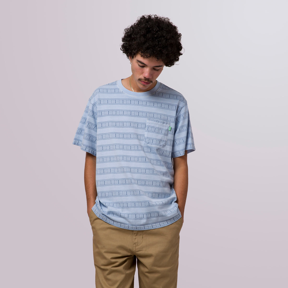 HUF Cooper Stripe Knit Top Light Blue