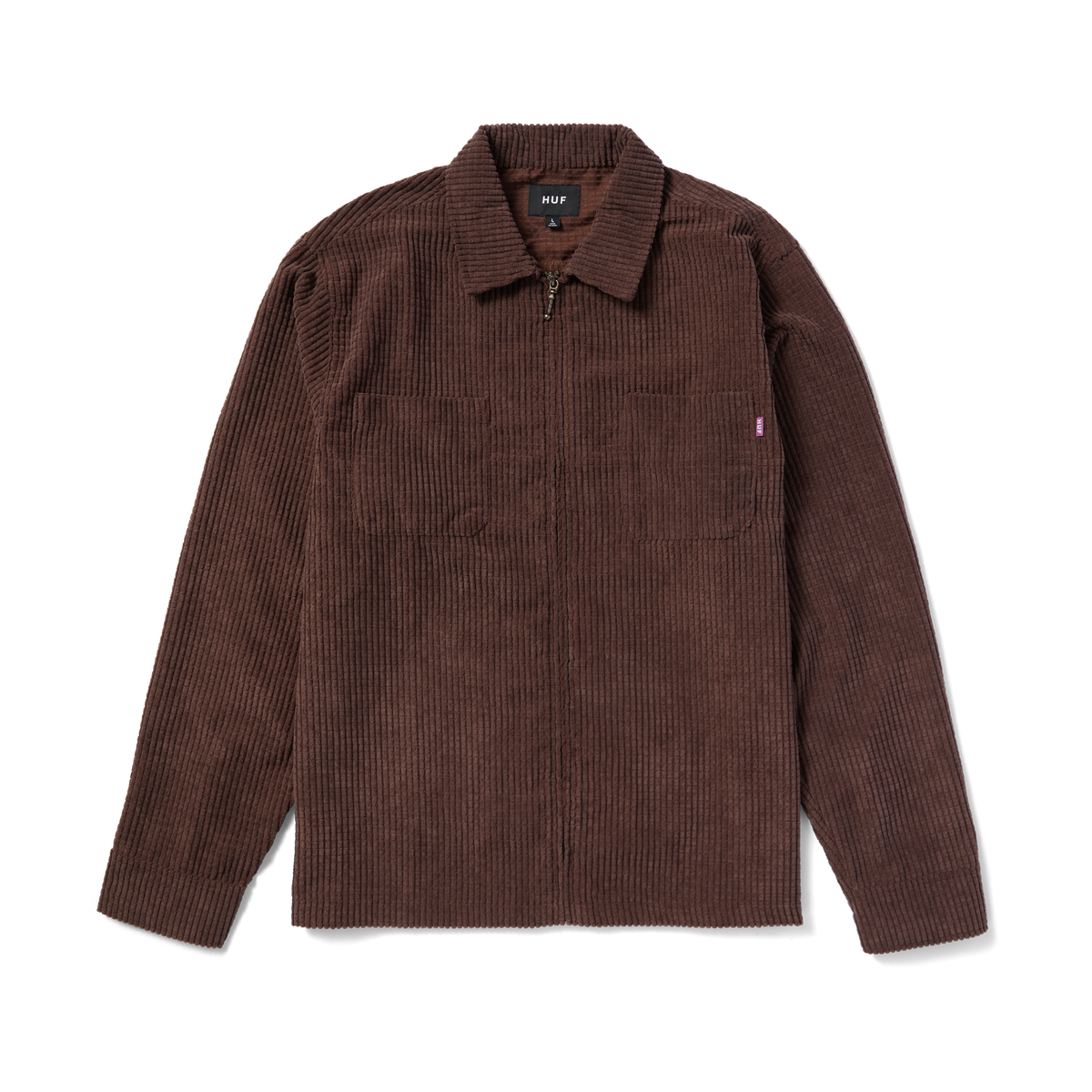 Huf Cornelius Zip Shirt Eggplant