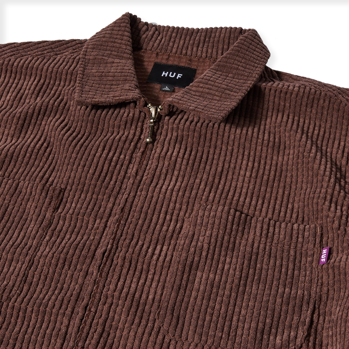 Huf Cornelius Zip Shirt Eggplant