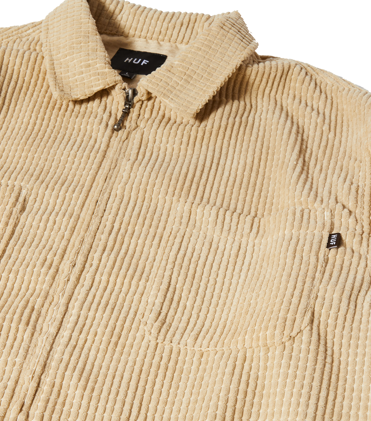 Huf Cornelius Zip Shirt Oatmeal