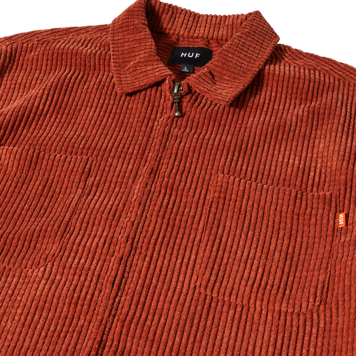Huf Cornelius Zip Shirt Rust