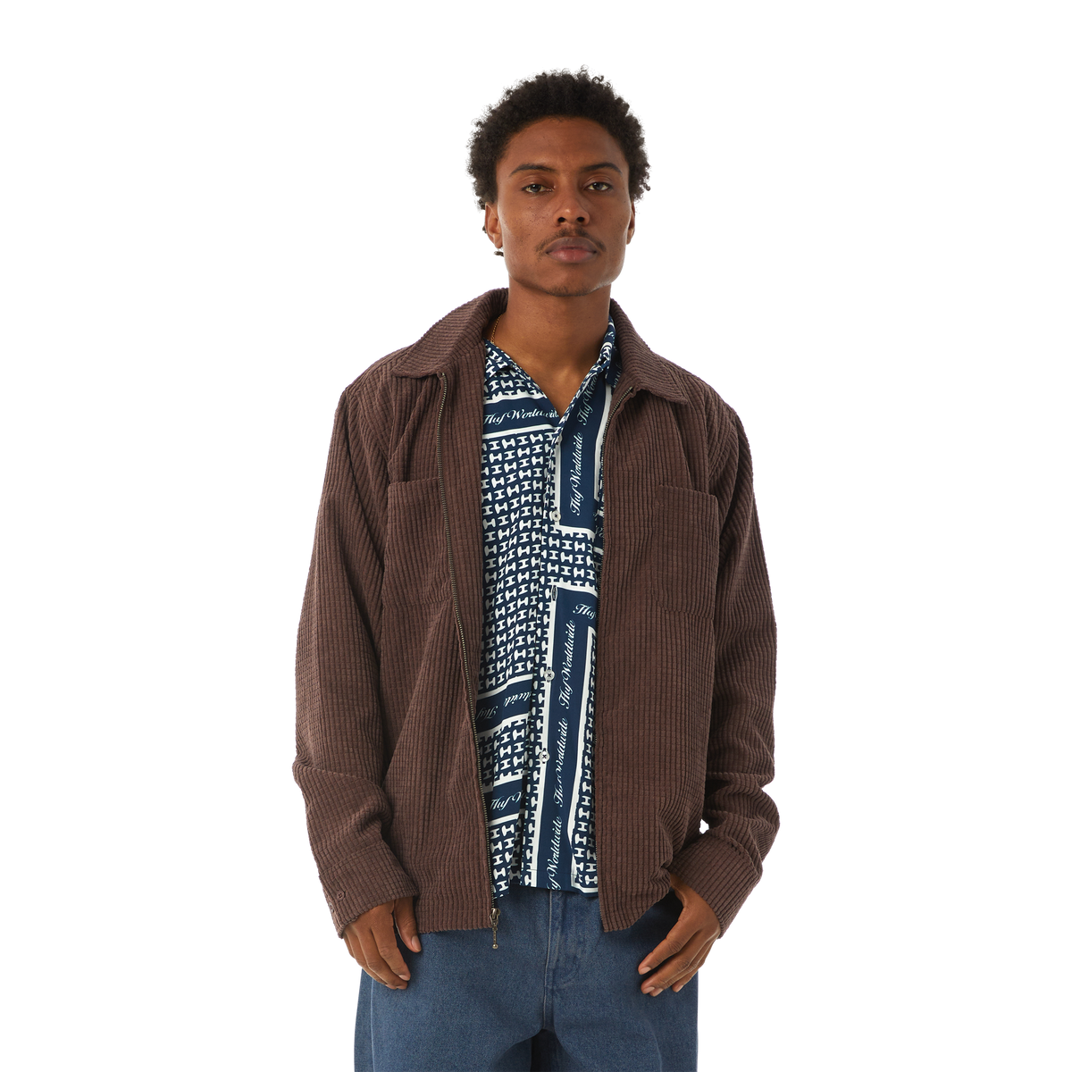 Huf Cornelius Zip Shirt Eggplant