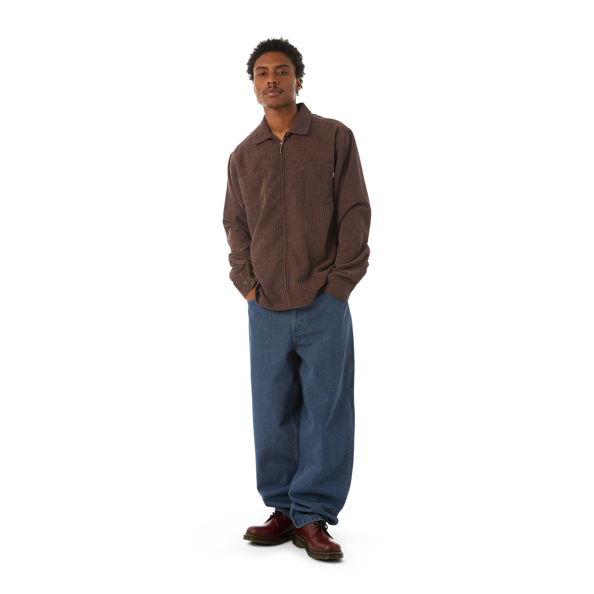 Huf Cornelius Zip Shirt Eggplant