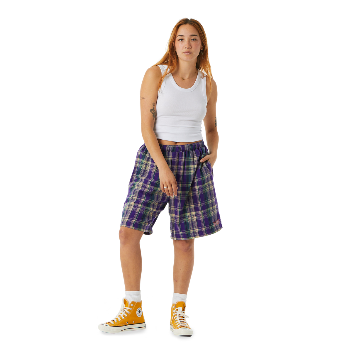 Huf Cortland Flannel Easy Short Purple