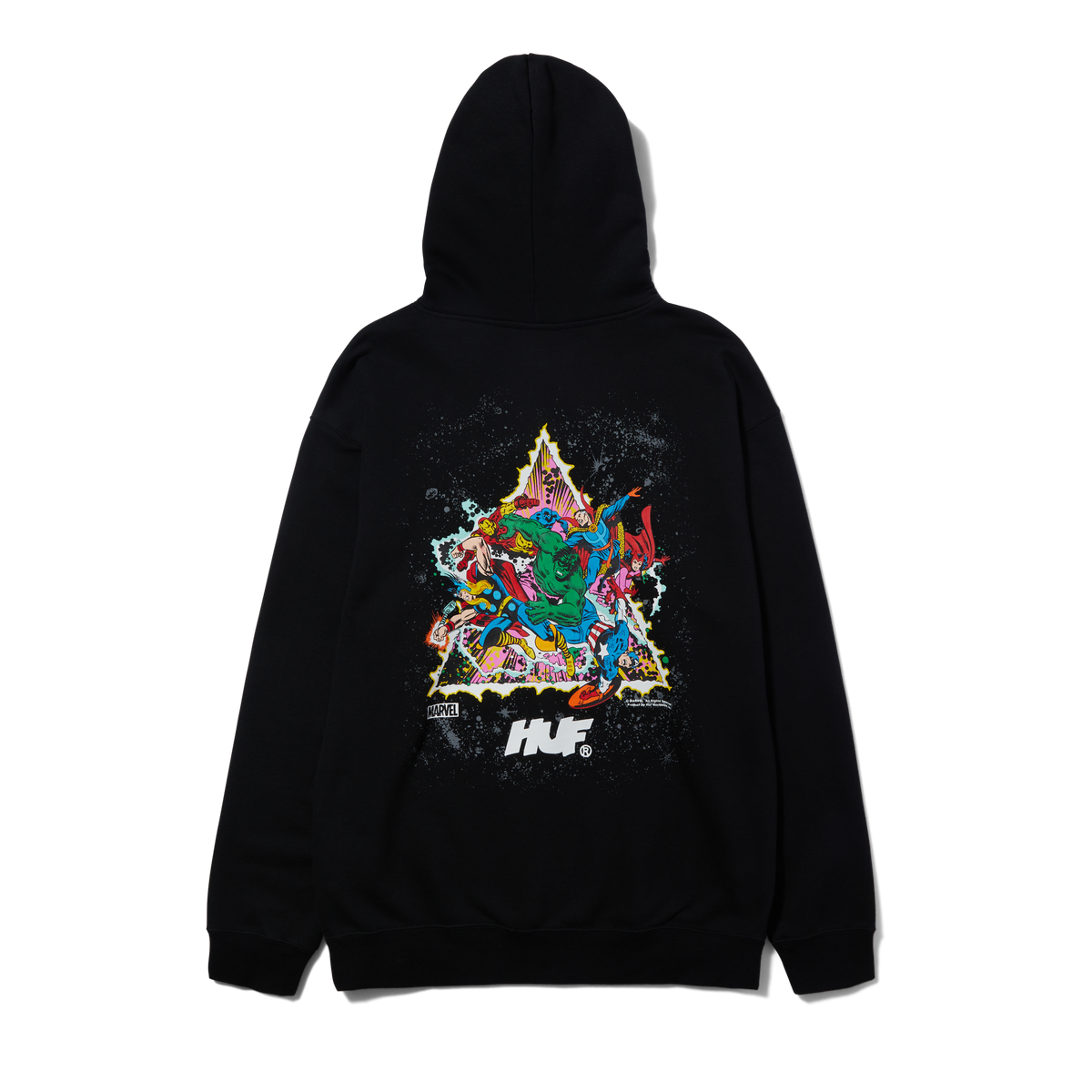 Huf worldwide black hoodie discount