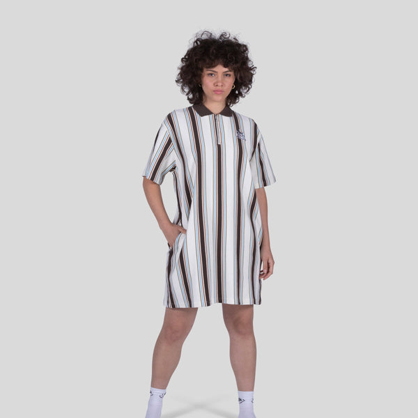 HUF Crown Polo Knit Dress Off White