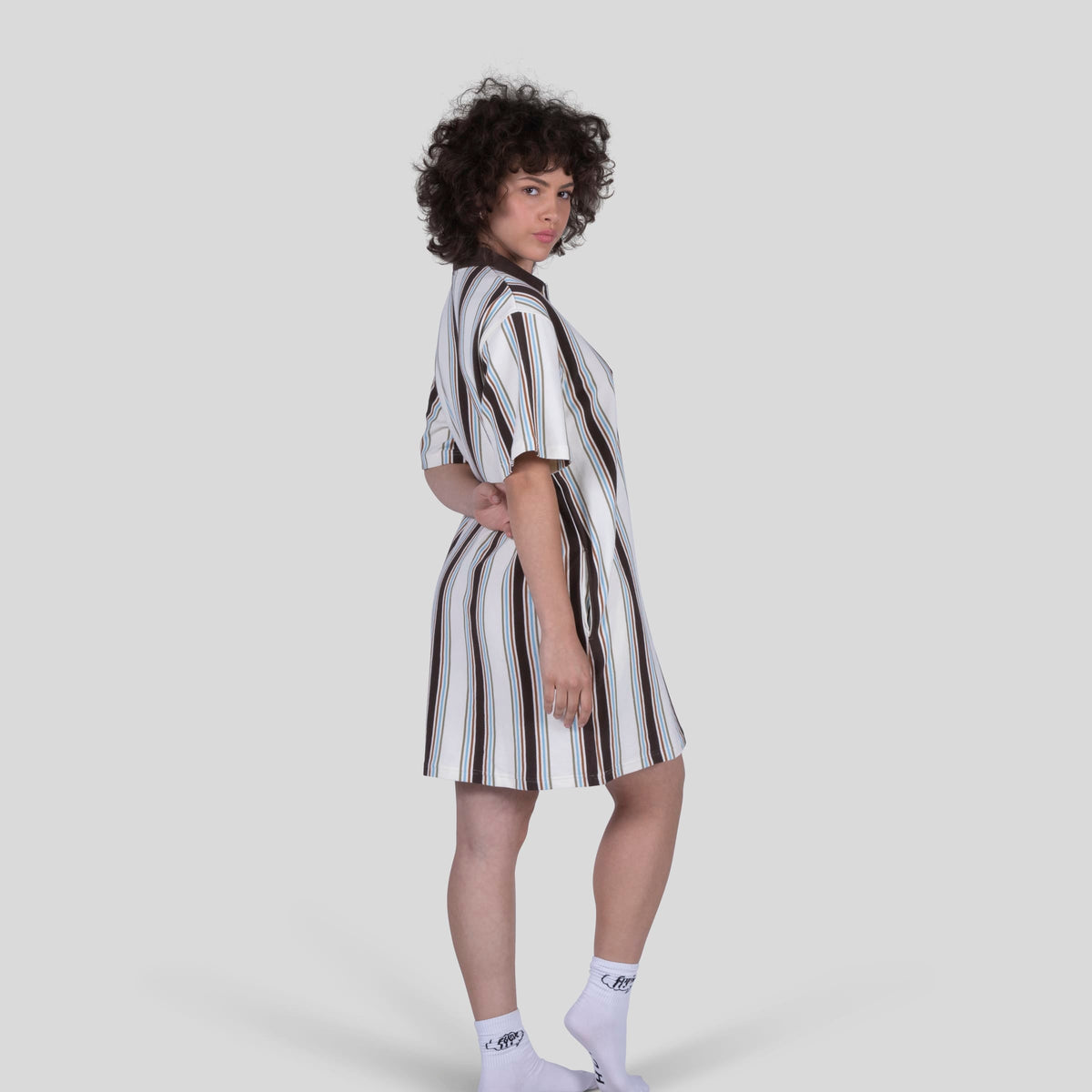 HUF Crown Polo Knit Dress Off White
