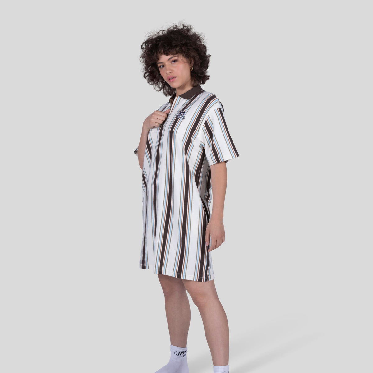 HUF Crown Polo Knit Dress Off White