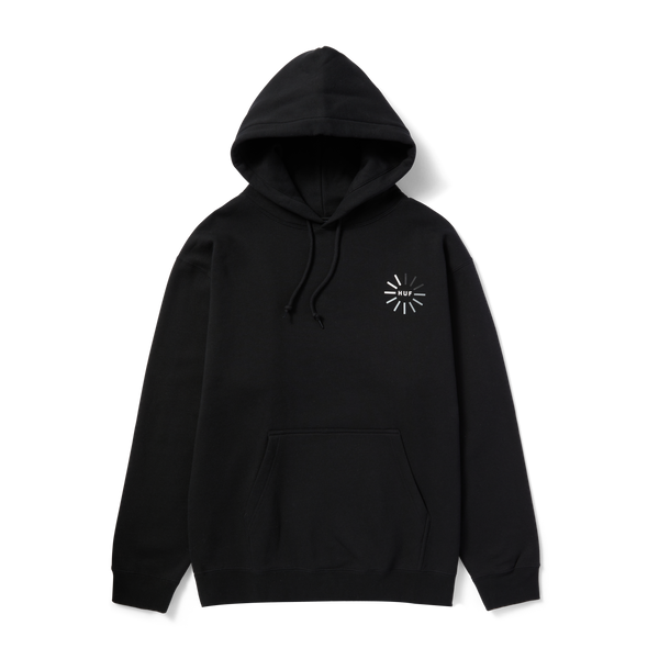 Huf worldwide black hoodie hot sale