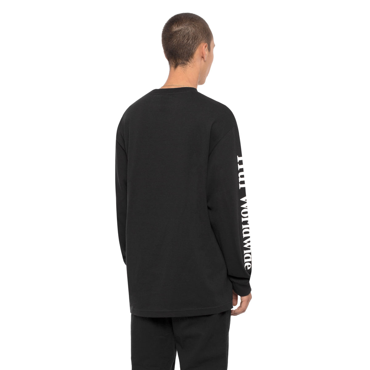 HUF Domestic Long Sleeve T Shirt Mens Ls Tee Black