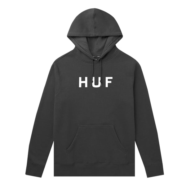 HUF Essentials Og Logo Pullover Hoodie Mens Hoodie Black