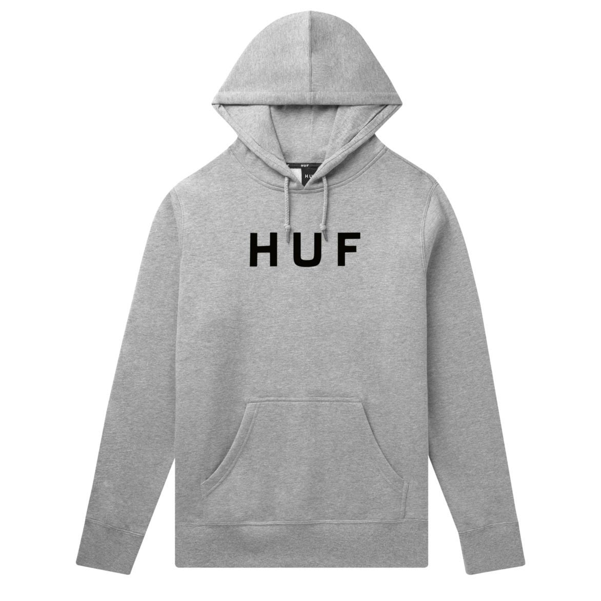 HUF Essentials Og Logo Pullover Hoodie Mens Hoodie Grey Heather