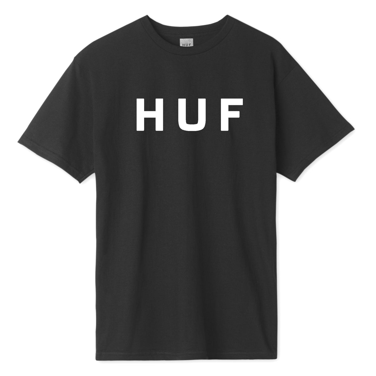 HUF Essentials Og Logo T Shirt Mens Logo Tee Black