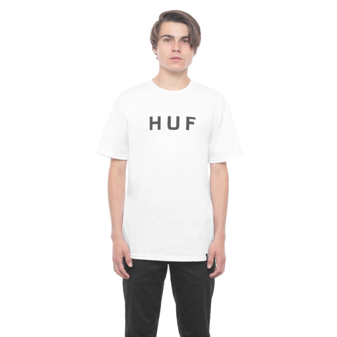 HUF Essentials Og Logo T Shirt Mens Logo Tee White