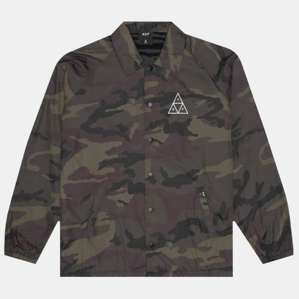 HUF Essentials Triple Triangle Coaches Jacket Mens Jacket Woodland