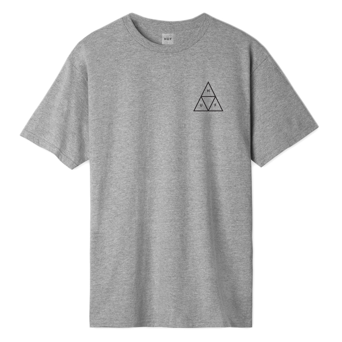 HUF Essentials Triple Triangle T Shirt Mens Tee Grey Heather