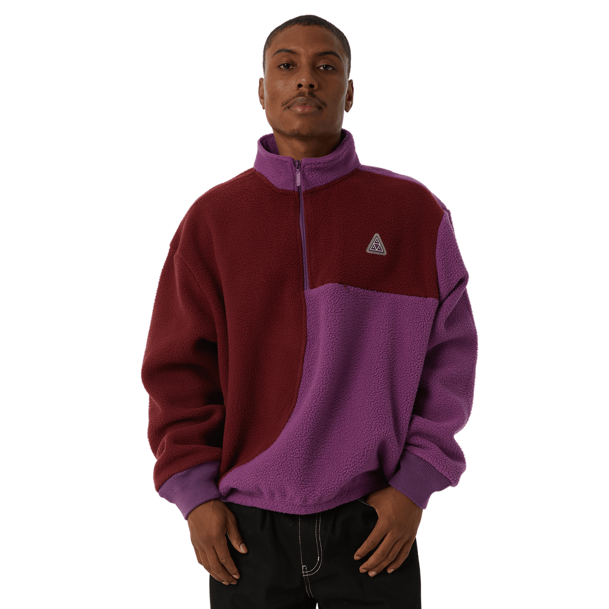 Half zip pile fleece hotsell