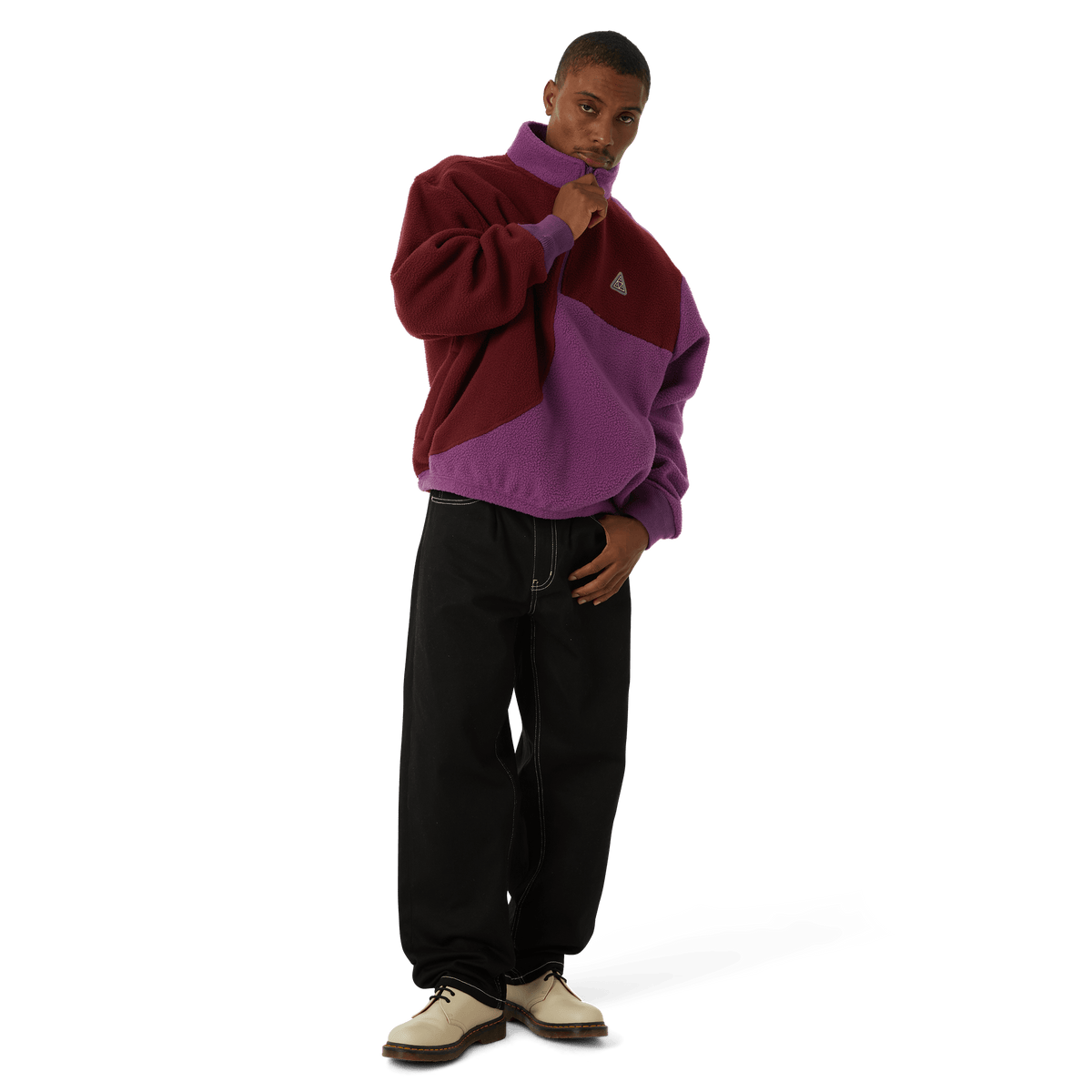 Huf Expedition 1/4 Zip Pile Fleece Berry