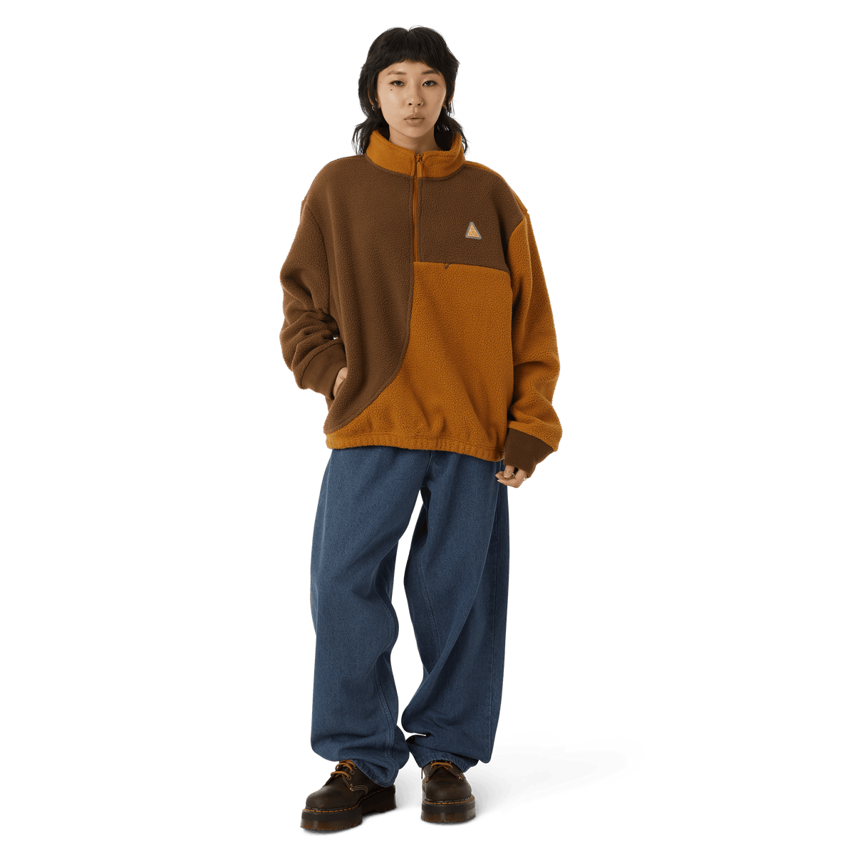 Huf Expedition 1/4 Zip Pile Fleece Coffee