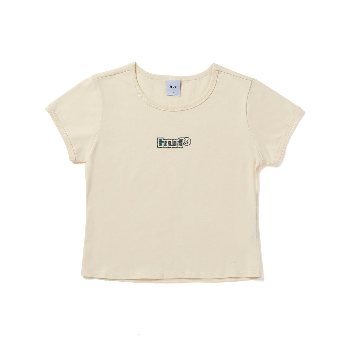 HUF Foil Logo Baby Knit T-Shirt Off White