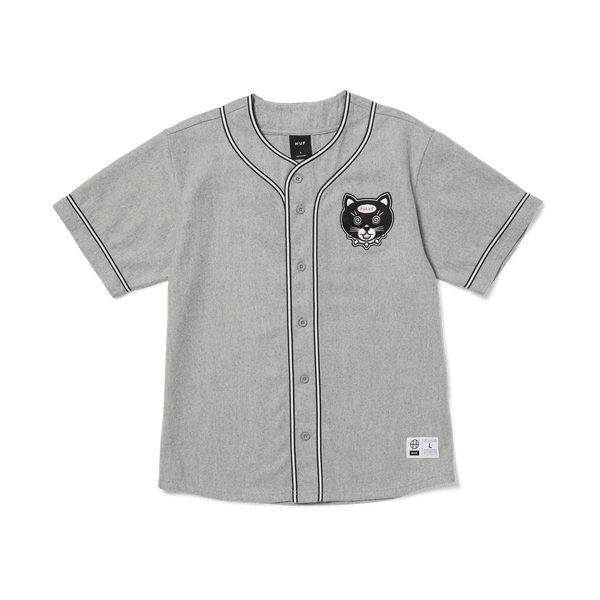Huf Gato Baseball Jersey Charcoal