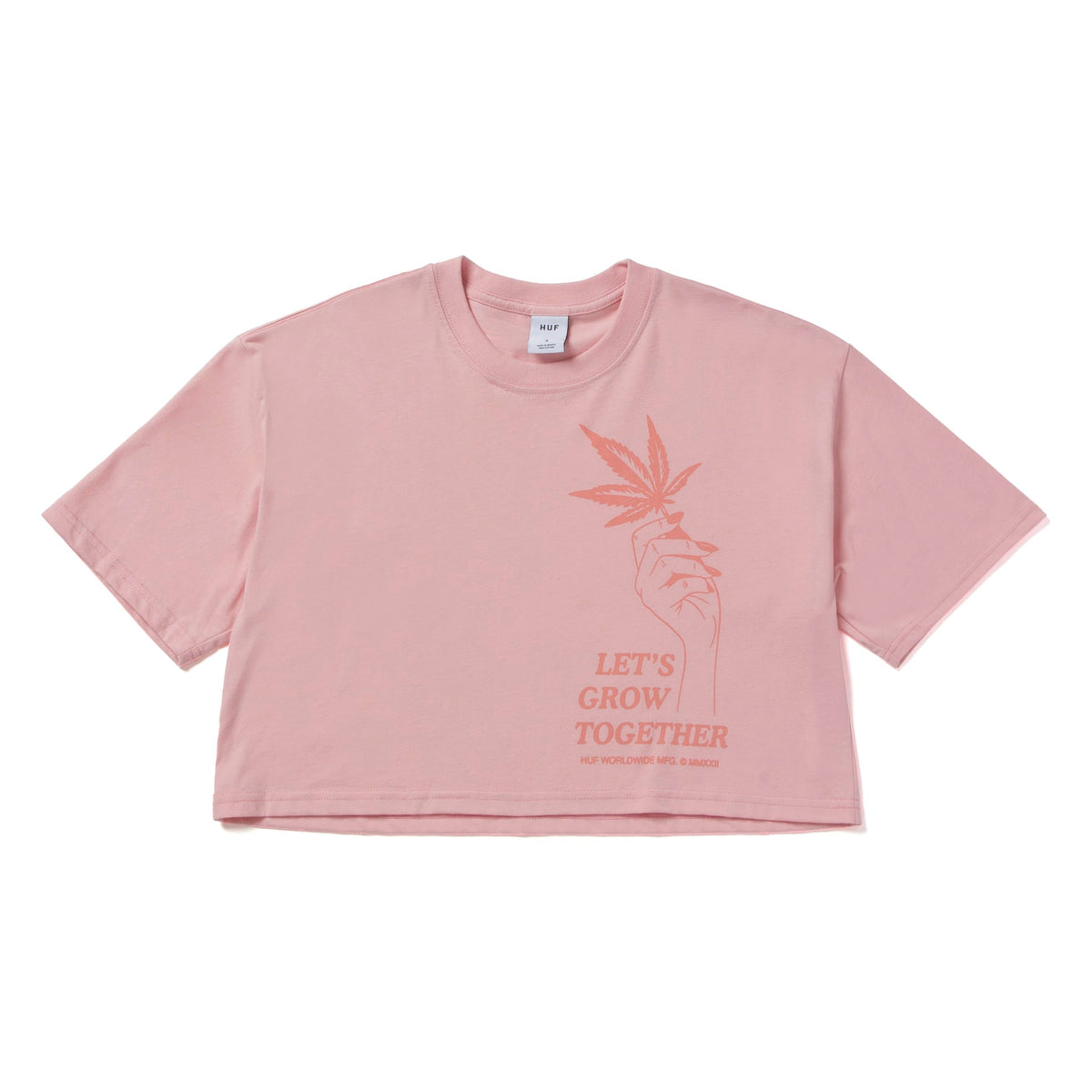 Huf Growth Crop T-Shirt Blush