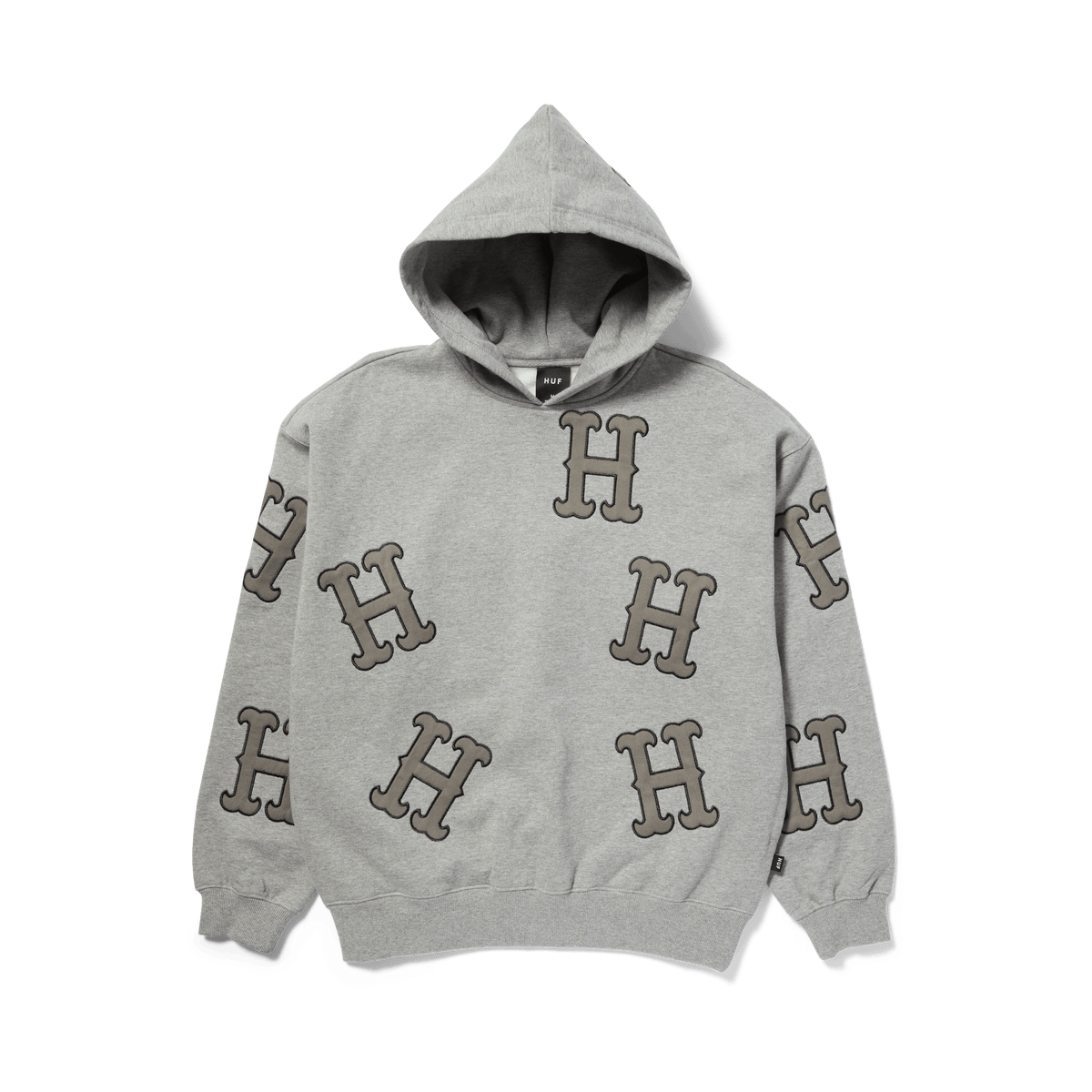 Huf H Applique Hoodie Heather Grey