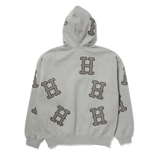 Huf H Applique Hoodie Heather Grey
