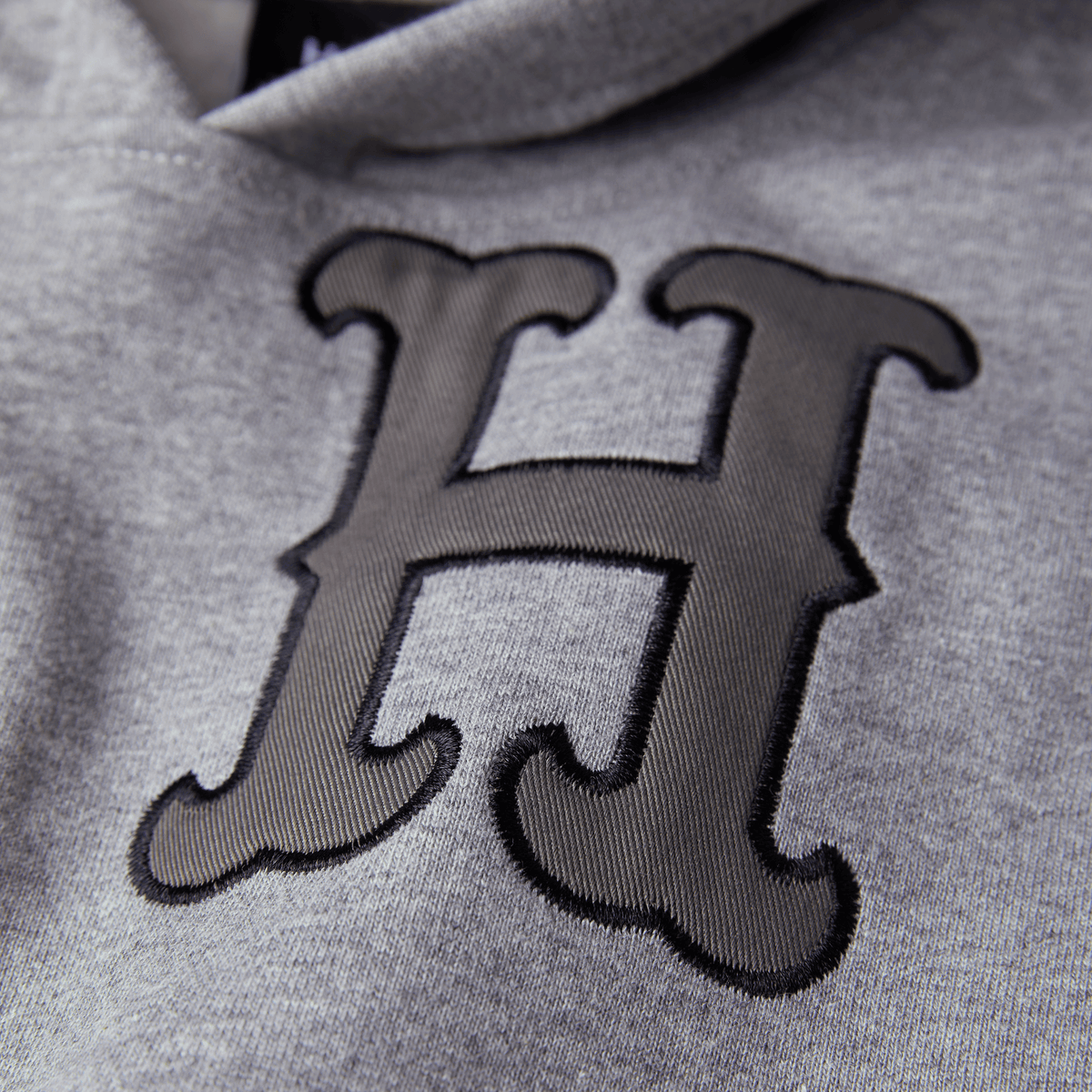 Huf H Applique Hoodie Heather Grey