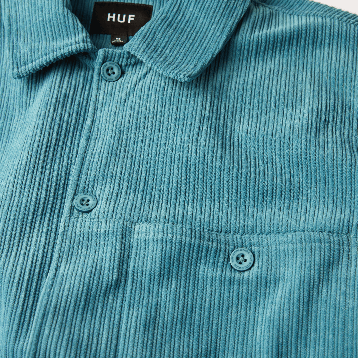 Huf Co Corduroy Overshirt Dark Teal