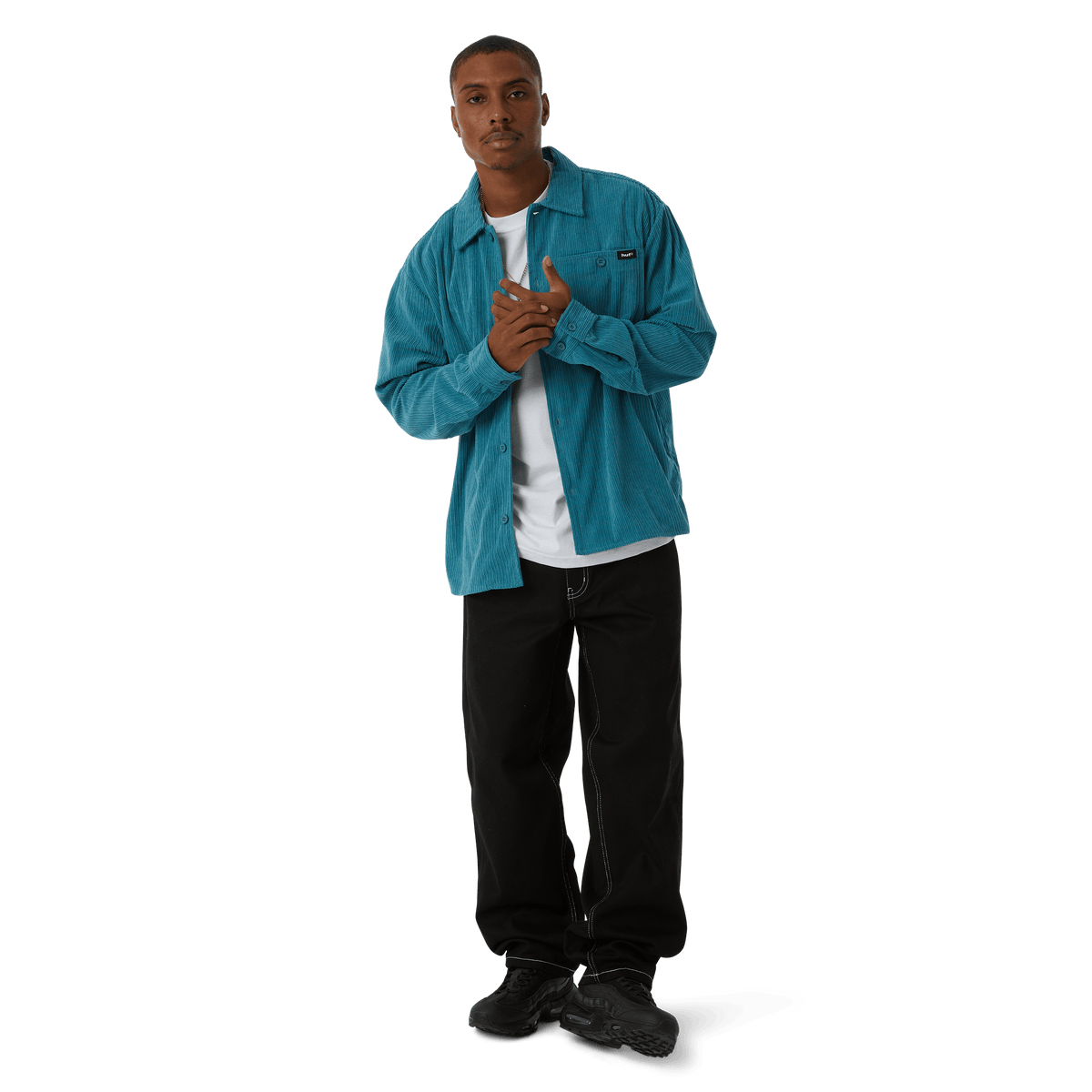 Huf Co Corduroy Overshirt Dark Teal