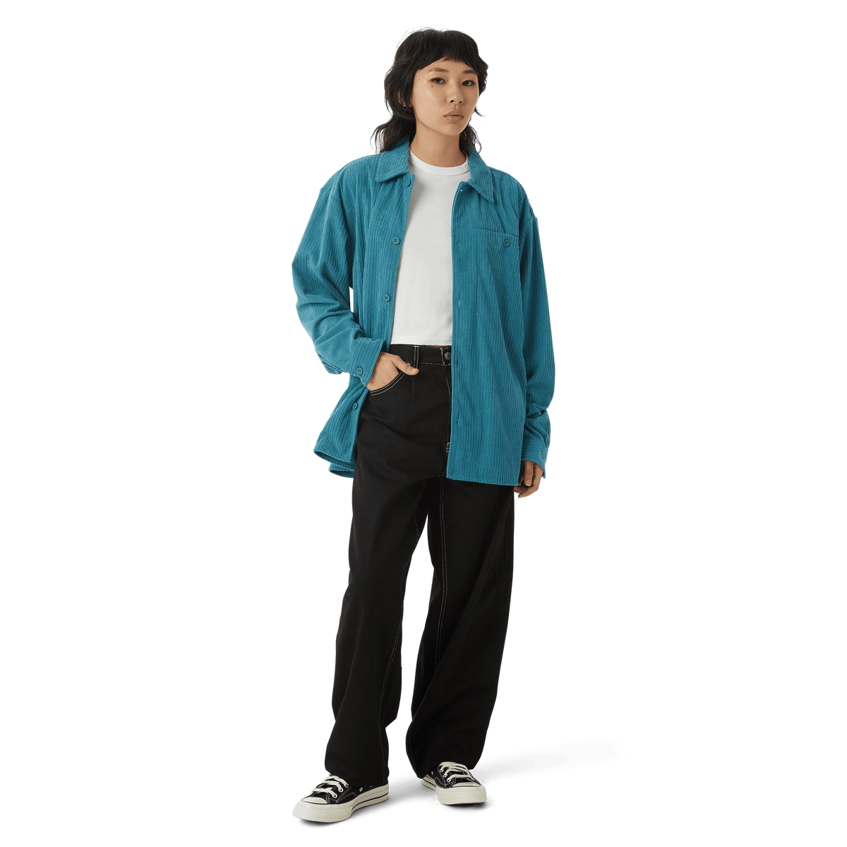 Huf Co Corduroy Overshirt Dark Teal