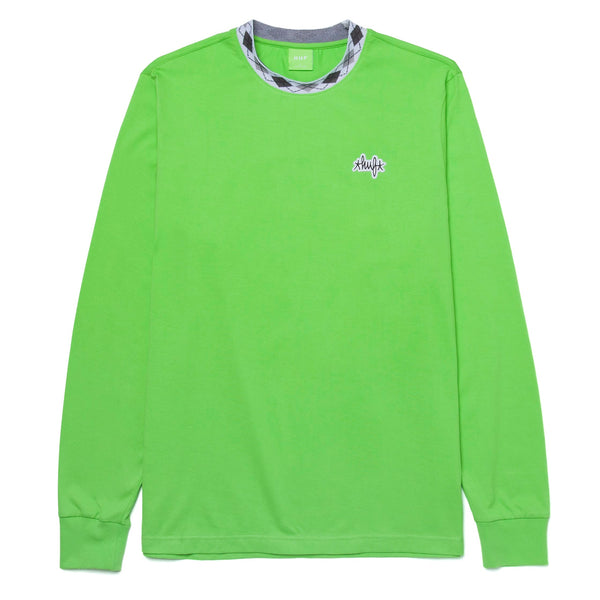 HUF Huf Jacquard Neck Long Sleeve Knit Top Huf Green