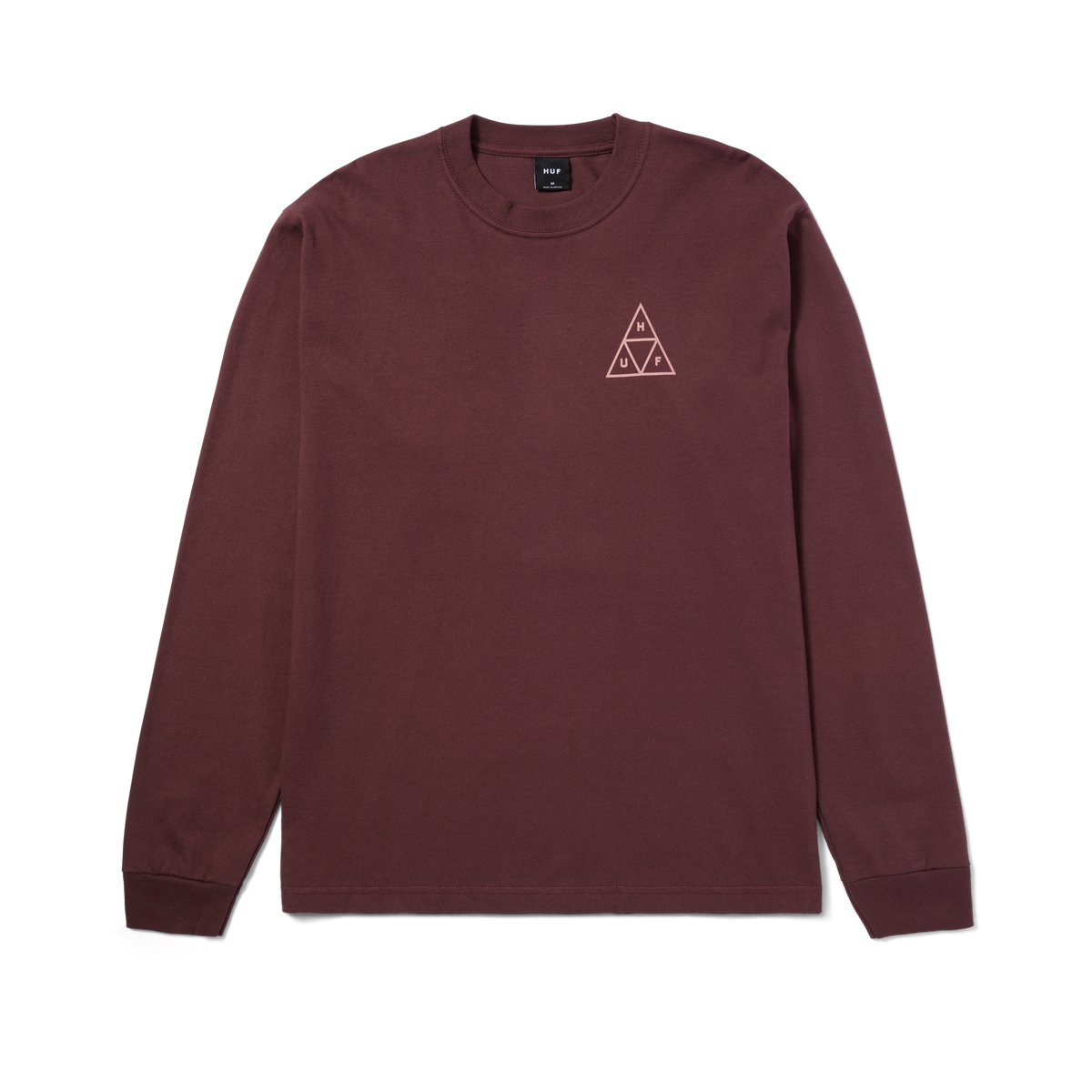 HUF SET Triple Triangle Long Sleeve T-Shirt Eggplant