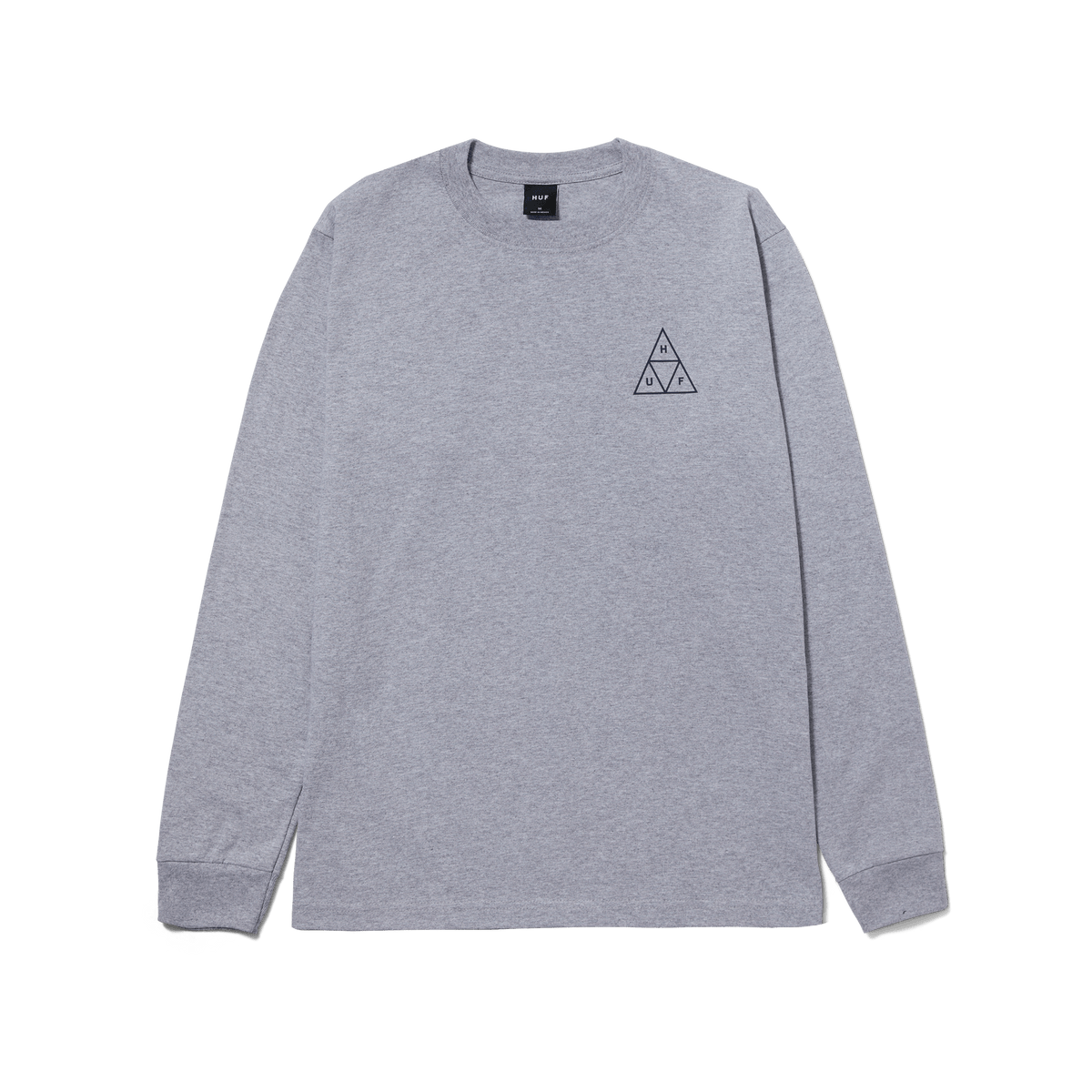 HUF SET Triple Triangle Long Sleeve T-Shirt Heather Grey