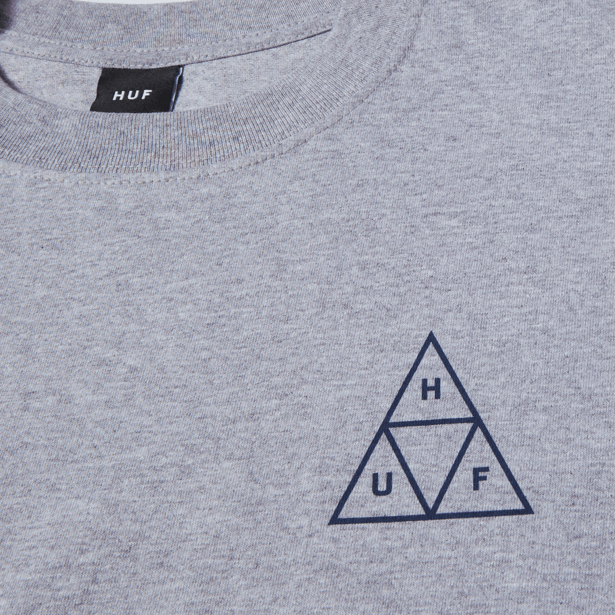 HUF SET Triple Triangle Long Sleeve T-Shirt Heather Grey