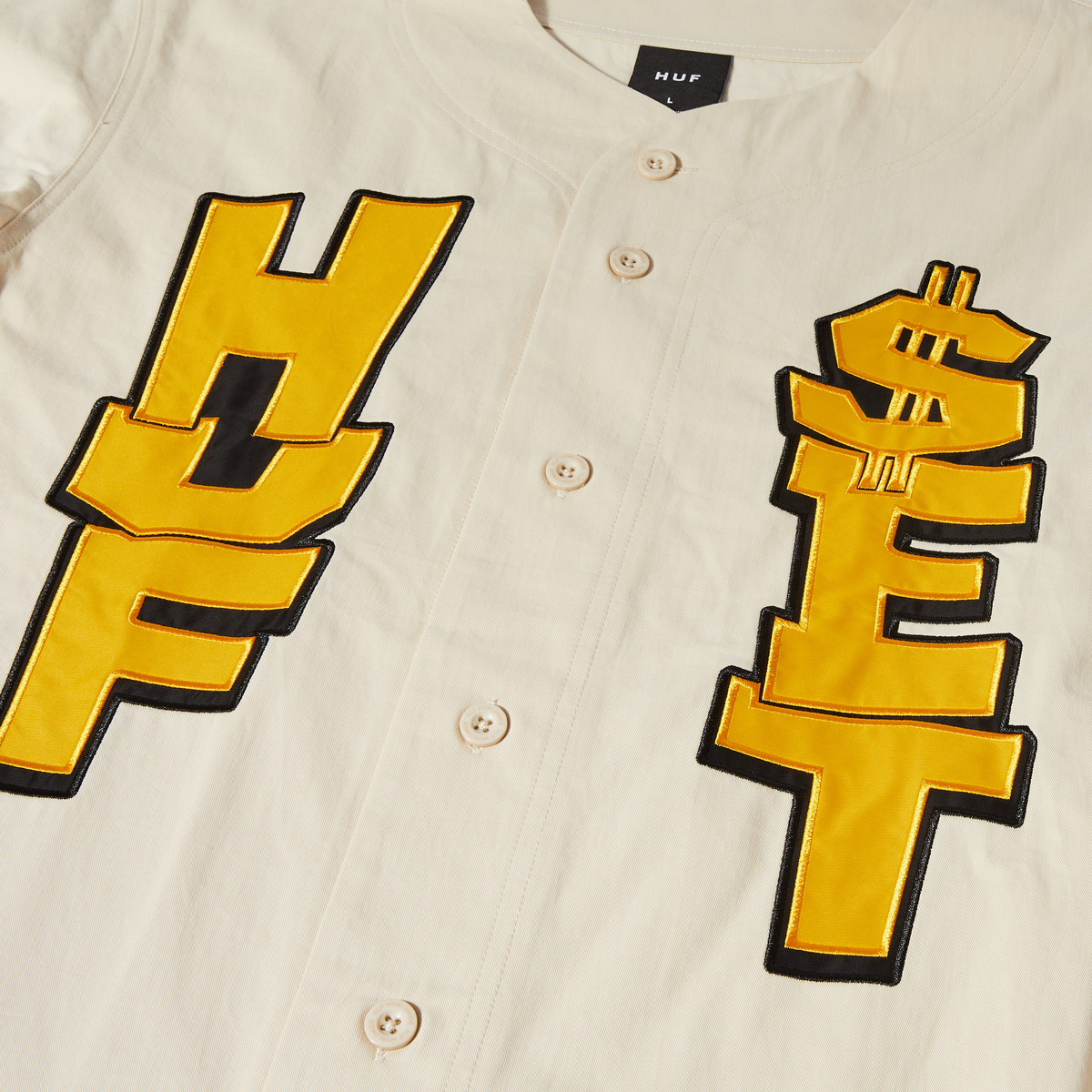 Huf Team Baseball Jersey Bone