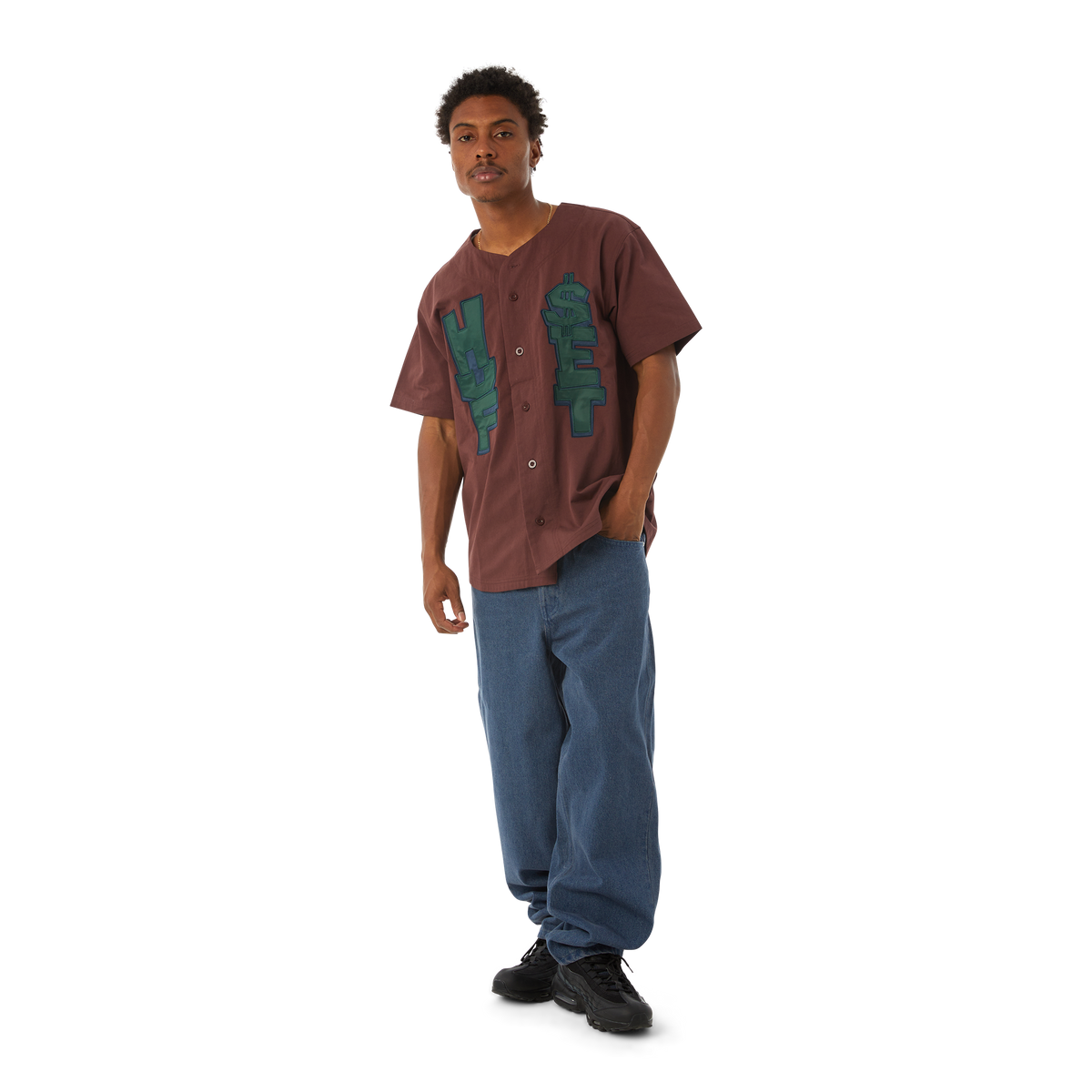 Huf Team Baseball Jersey Eggplant