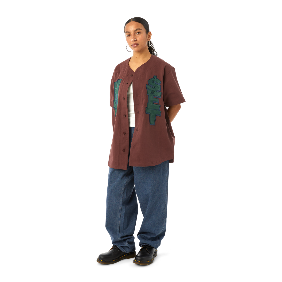 Huf Team Baseball Jersey Eggplant