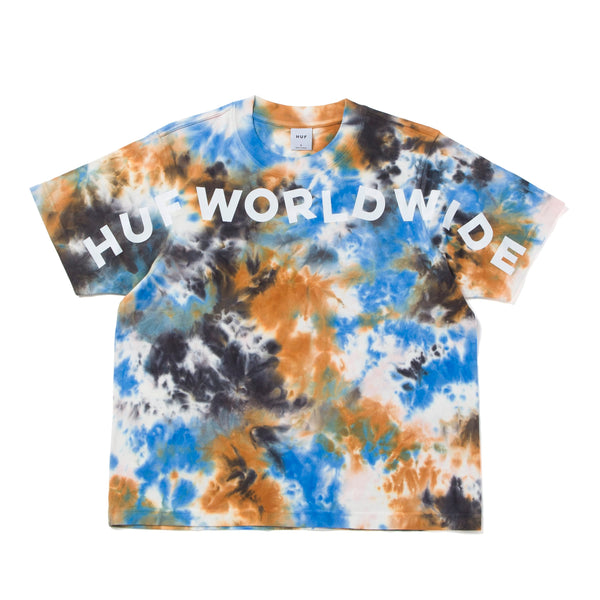 HUF Huf Worldwide TieDye Relax T-Shirt Blue