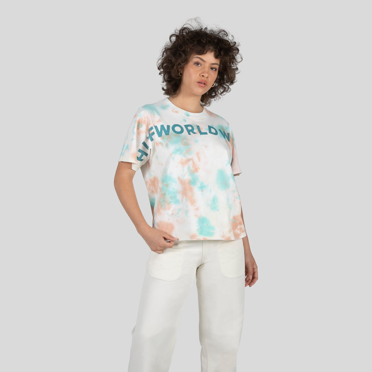 HUF Huf Worldwide TieDye Relax T-Shirt Natural