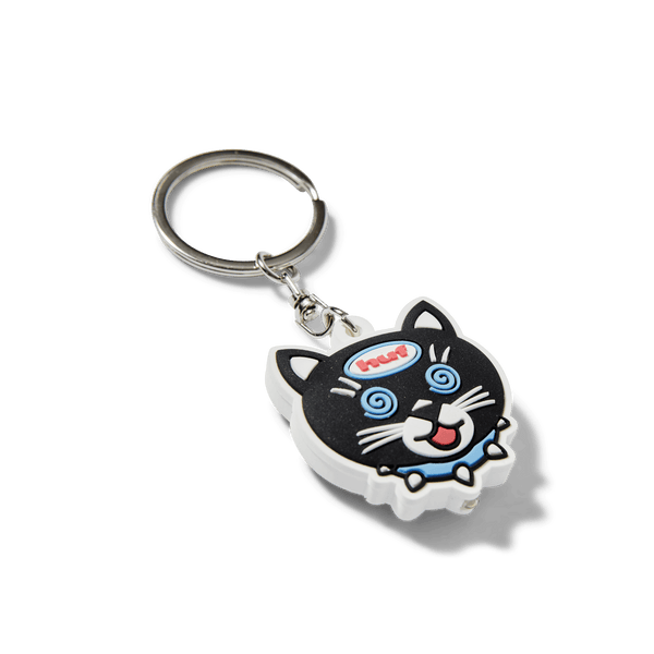 Huf Hypno Cat Led Keychain Black